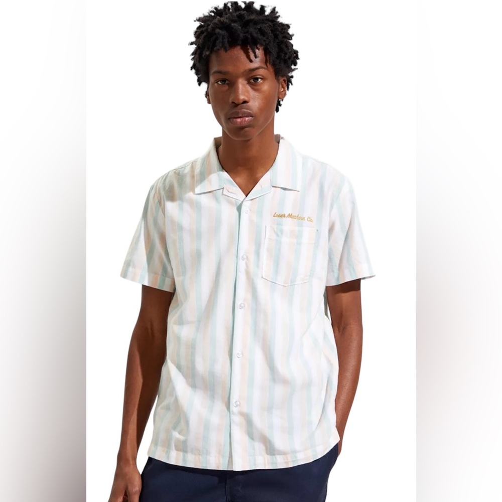 Loser Machine Hellsgate Woven Button Up Shirt - Size Medium - As Seen On OBX - Picture 2 of 5